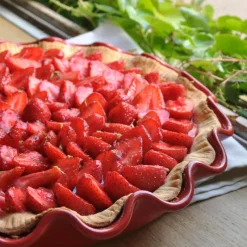 EMILE HENRY Plat De Cuisson|Moules À Gâteaux|Moule à Tarte en Céramique Ø 33 cm Grand Cru