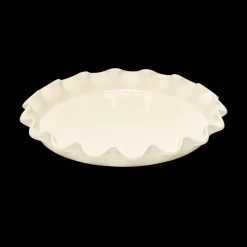 EMILE HENRY Plat De Cuisson|Moules À Gâteaux|Moule à Tarte en Céramique Ø 33 cm Argile