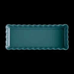 EMILE HENRY Plat De Cuisson|Moules À Gâteaux|Moule à Tarte Rectangulaire en Céramique 15 x 36 cm Feu Doux