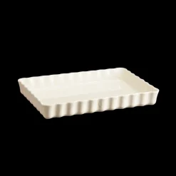 EMILE HENRY Plat De Cuisson|Moules À Gâteaux|Moule à Tarte Rectangulaire en Céramique 33,5 x 24 cm Argile