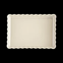 EMILE HENRY Plat De Cuisson|Moules À Gâteaux|Moule à Tarte Rectangulaire en Céramique 33,5 x 24 cm Argile