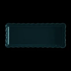 EMILE HENRY Plat De Cuisson|Moules À Gâteaux|Moule à Tarte Rectangulaire en Céramique 15 x 36 cm Belle-Île