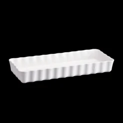 EMILE HENRY Plat De Cuisson|Moules À Gâteaux|Moule à Tarte Rectangulaire en Céramique 15 x 36 cm Farine