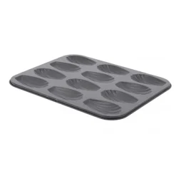 DE BUYER Moule Anti-adhésif|Moules À Gâteaux|Moule Anti Adhésif 12 Madeleines 7 x 4 cm x H 1,5 cm