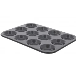 DE BUYER Moule Anti-adhésif|Moules À Gâteaux|Moule Anti Adhésif 12 Tartelettes Ø 7 cm x H 1,9 cm