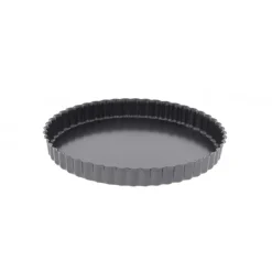 DE BUYER Moule Anti-adhésif|Moules À Gâteaux|Moule Anti Adhésif Tarte Cannelée Fond Amovible Ø 28 cm x H 3 cm