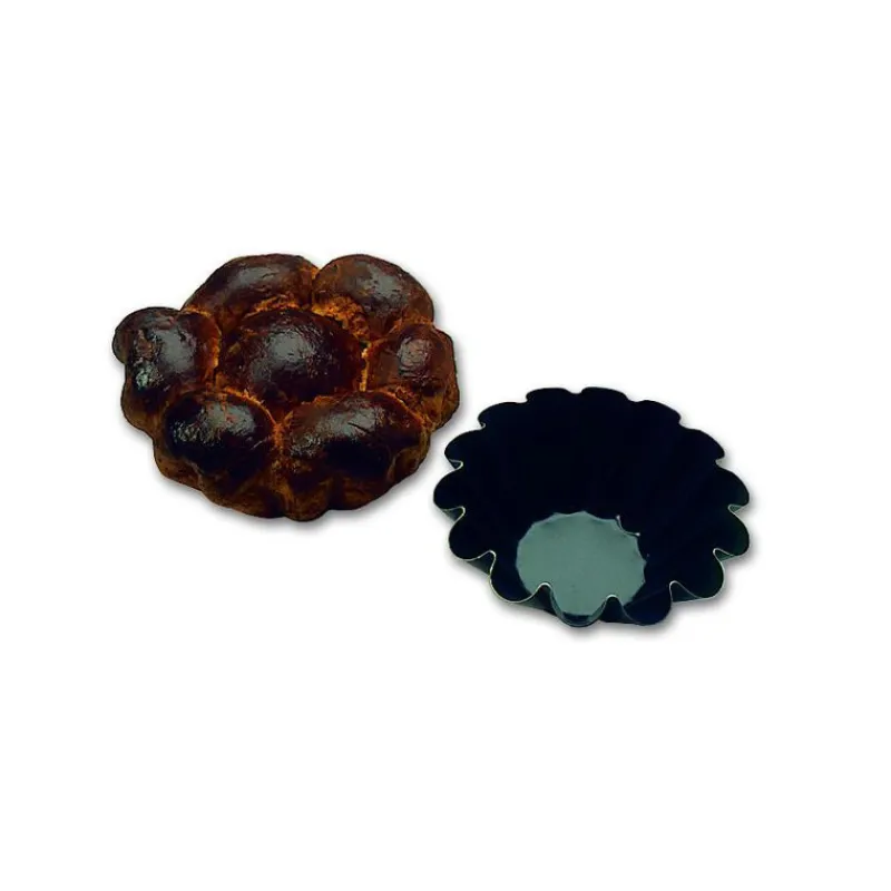 MATFER Moule Anti-adhésif|Moule Brioche 14 côtes 16 cm x H 6,5 cm Anti-adhésif