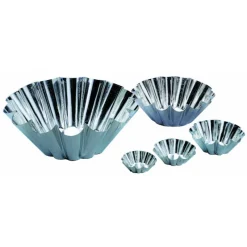 MALLARD FERRIERE Moule Fer Blanc|Moule Brioche Fer Blanc 14 côtes Ø 16 cm x H 6,5 cm