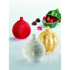 PAVONI Moules À Chocolat|Moule Chocolat Boules de Noël Ø 10 x H 12 cm (x3)