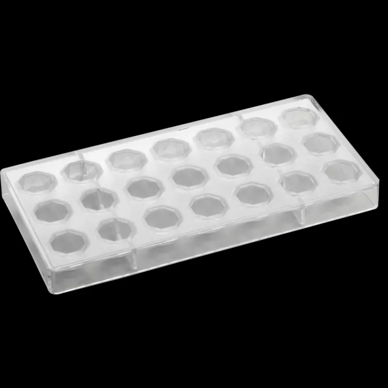 PAVONI Moules À Chocolat|Moule Chocolat Polycarbonate Praline Diamant Ø 2,5 x H 1,4 cm (x24)