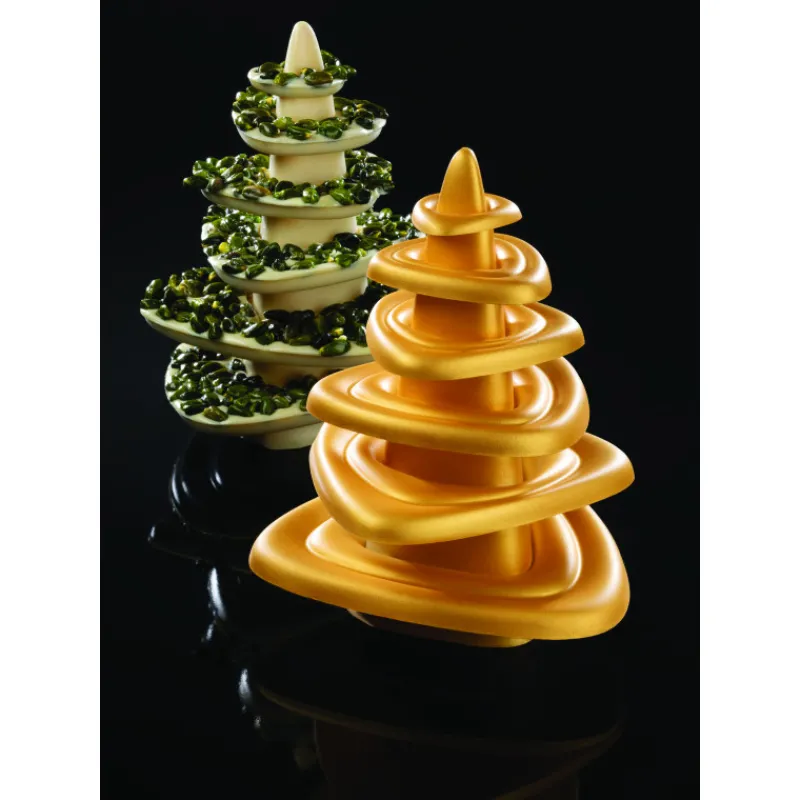 PAVONI Moules À Chocolat|Moule Chocolat Sapin de Noël Saturno Ø 16,5 x H 19,5 cm (x1)