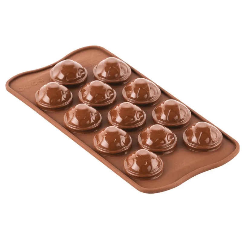 SILIKOMART Moule Silicone|Moule Chocolat Tête de Mort Halloween 12 Empreintes