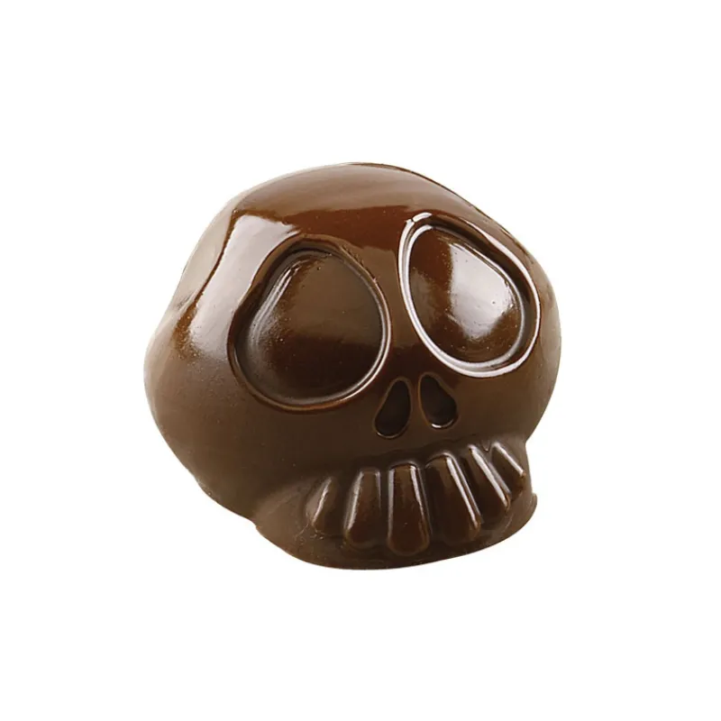SILIKOMART Moule Silicone|Moule Chocolat Tête de Mort Halloween 12 Empreintes