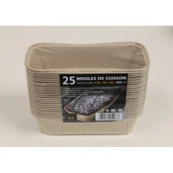CUISINEADDICT Moules En Papier|Moule de cuisson papier cake 176 mm - 550 ml Bio Food Pack