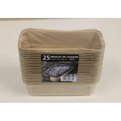 CUISINEADDICT Moules En Papier|Moule de cuisson papier cake 199 mm - 1033 ml Bio Food Pack