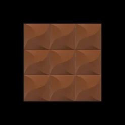 CUISINEADDICT Moules À Chocolat|Moule Embout de Bûche Carré 9017 Ondulé 8 cm (x6)