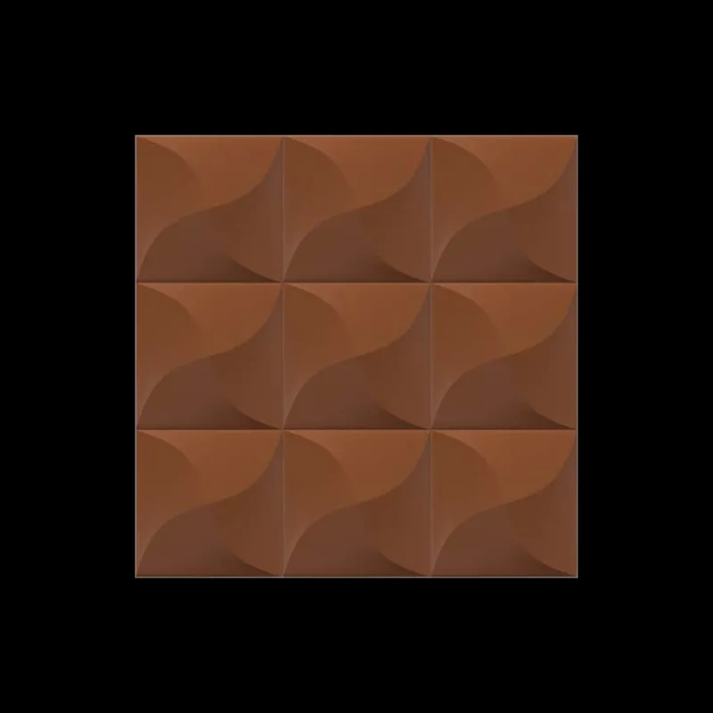 CUISINEADDICT Moules À Chocolat|Moule Embout de Bûche Carré 9017 Ondulé 8 cm (x6)