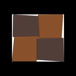 CUISINEADDICT Moules À Chocolat|Moule Embout de Bûche Carré 9005 Damier 8,8 x 8 cm (x6)