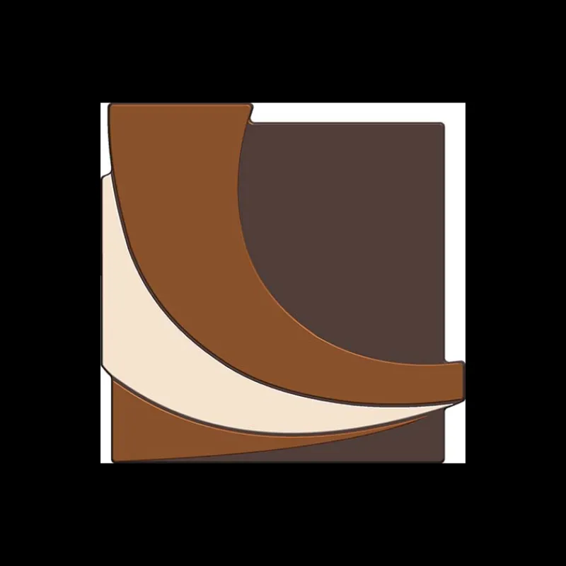 CUISINEADDICT Moules À Chocolat|Moule Embout de Bûche Carré 9007 Design 8,3 x 8,2 cm (x6)