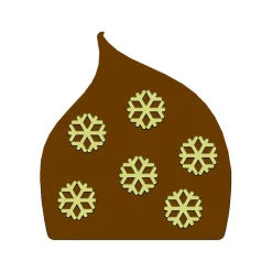 MALLARD FERRIERE Moules À Chocolat|Moules À Gâteaux|Moule Embout de bûche Flocons de Neige 80 x 87 mm Mallard Ferrière