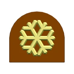 MALLARD FERRIERE Moules À Chocolat|Moules À Gâteaux|Moule Embout de bûche Flocon 78 x 85 mm Mallard Ferrière