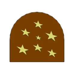 MALLARD FERRIERE Moules À Chocolat|Moules À Gâteaux|Moule Embout de bûche Petites Etoiles 78 x 85 mm Mallard Ferrière