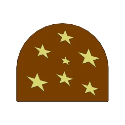 MALLARD FERRIERE Moules À Chocolat|Moules À Gâteaux|Moule Embout de bûche Petites Etoiles 80 x 68 mm Mallard Ferrière