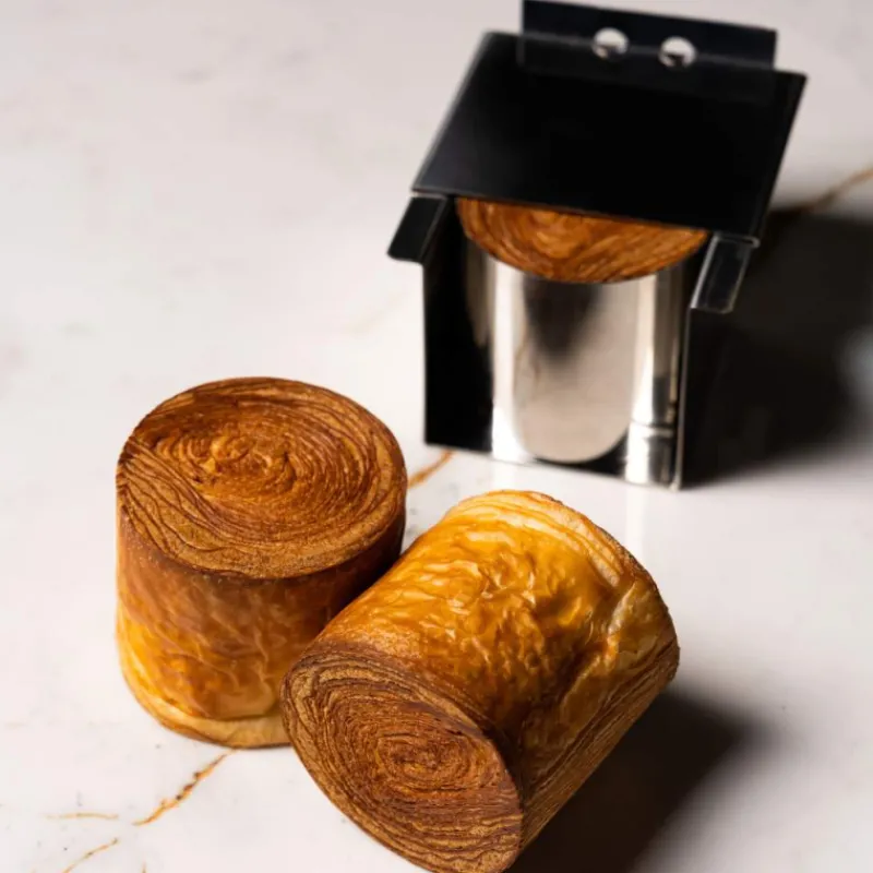 PAVONI Moules À Gâteaux|Moule Inox Croissant Géométrique Cylindre 6,5 x H 6 cm