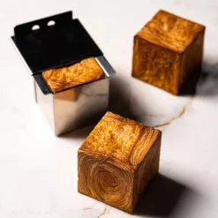PAVONI Moules À Gâteaux|Moule Inox Croissant Géométrique Cube 6 x H 6 cm