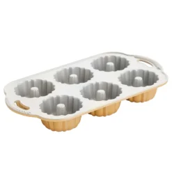 NORDIC WARE Moule Anti-adhésif|Moules À Gâteaux|Moule Mini Bundt Anniversaire (x6) Gold