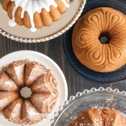 NORDIC WARE Moule Anti-adhésif|Moules À Gâteaux|Moule Mini Bundt Assortis (x4) Gold