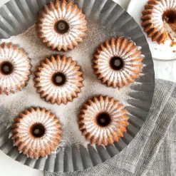 NORDIC WARE Moule Anti-adhésif|Moules À Gâteaux|Moule Mini Bundt Brilliance (x6) Gold