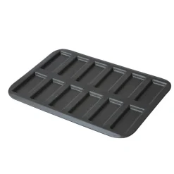 GOBEL Moule Anti-adhésif|Moule Mini Financier 12 empreintes 7,5 cm Anti-adhérent