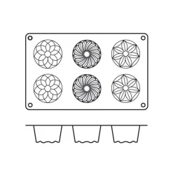 SILIKOMART Moule Silicone|Moules À Gâteaux|Moule mini kougloffs assortis professionnel en silicone