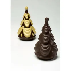 PAVONI Moules À Chocolat|Moule Sapin Drapé Ø 12 x 20 cm (x2)