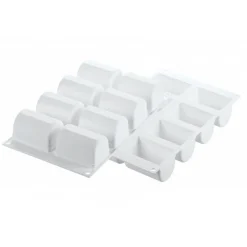 SILIKOMART Moule Silicone|Moules À Gâteaux|Moule Silicone 8 Bûchettes 7,5 cm x 5 cm Professional