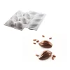 SILIKOMART Moule Silicone|Moules À Gâteaux|Moule Silicone 6 Cabosses de cacao 10,2 x 5,4 cm 115ml Professional