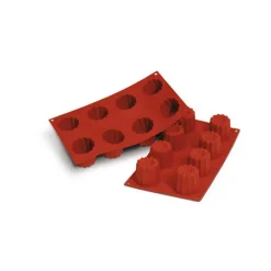 SILIKOMART Moules À Gâteaux|Moule Silicone|Moule Silicone 8 Cannelés 5,5 cm x H 5,5 cm