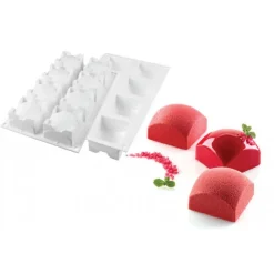 SILIKOMART Moule Silicone|Moule Silicone 8 Carré Sphère 110ml Professional