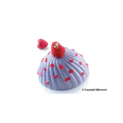 SILIKOMART Moule Silicone|Moule Silicone 6 Demi Sphères Vrillées Ø 75 mm Professional