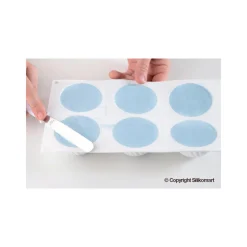 SILIKOMART Moule Silicone|Moule Silicone 6 Demi Sphères Vrillées Ø 75 mm Professional