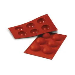 SILIKOMART Moule Silicone|Moules À Gâteaux|Moule Silicone 6 Demi-sphères 6 cm x H 3 cm