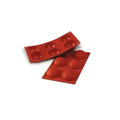 SILIKOMART Moule Silicone|Moules À Gâteaux|Moule Silicone 6 Demi-sphères 7 cm x H 3,5 cm
