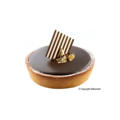 SILIKOMART Moule Silicone|Moules À Gâteaux|Moule Silicone 12 Fonds de Tarte Biscuit Ø12 x 2,2 cm 120ml Professional