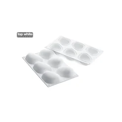 SILIKOMART Moule Silicone|Moule Silicone 6 Galets 8,7 x 6,3 cm 110ml Professional