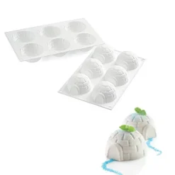 SILIKOMART Moule Silicone|Moules À Gâteaux|Moule Silicone 6 Igloos Professional