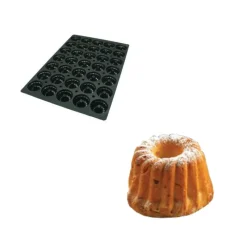 SILIKOMART Moule Silicone|Moules À Gâteaux|Moule Silicone 35 Kouglofs Ø7,1 x h 3,5 cm 90ml Professional