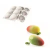 SILIKOMART Moule Silicone|Moules À Gâteaux|Moule Silicone 6 Mangues 9,3 x 5,7 cm 130ml Professional