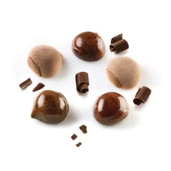 SILIKOMART Moule Silicone|Moules À Gâteaux|Moule Silicone 15 Marrons 30ml Professional