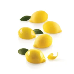 SILIKOMART Moule Silicone|Moules À Gâteaux|Moule Silicone 15 Mini Citrons 58 x 38 x h27 mm 30ml Professional